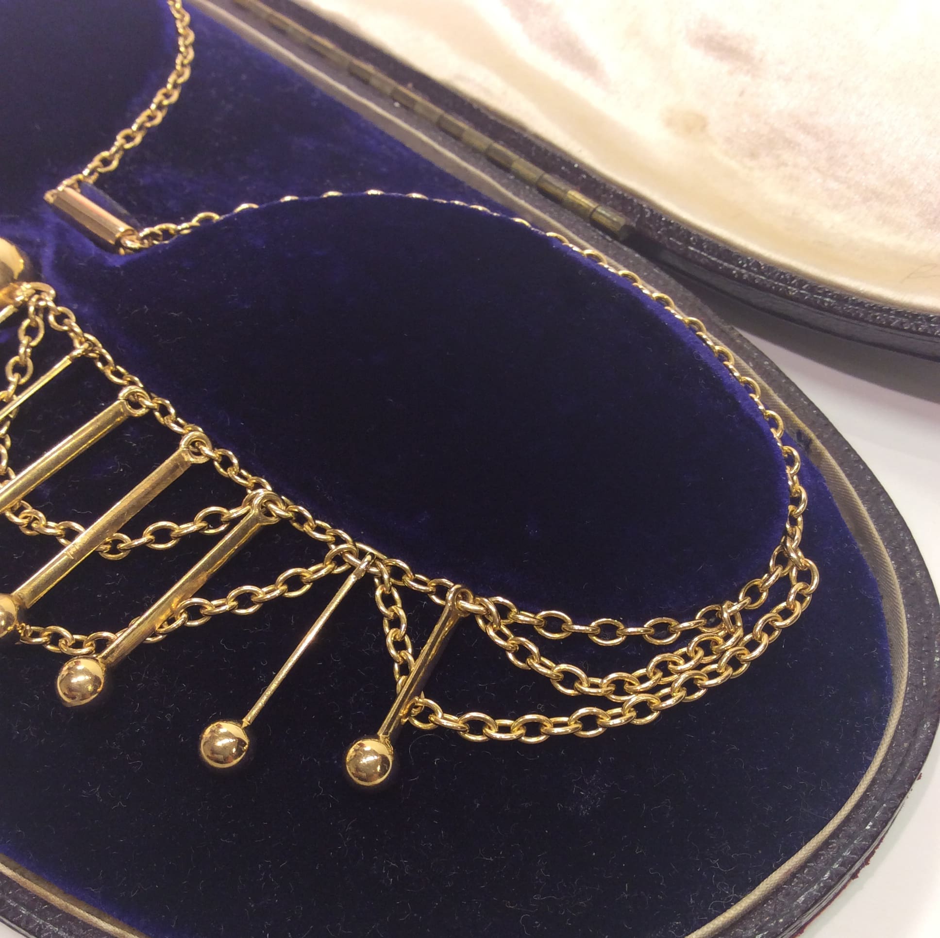 Antique Yellow Gold Evening Dress Necklace