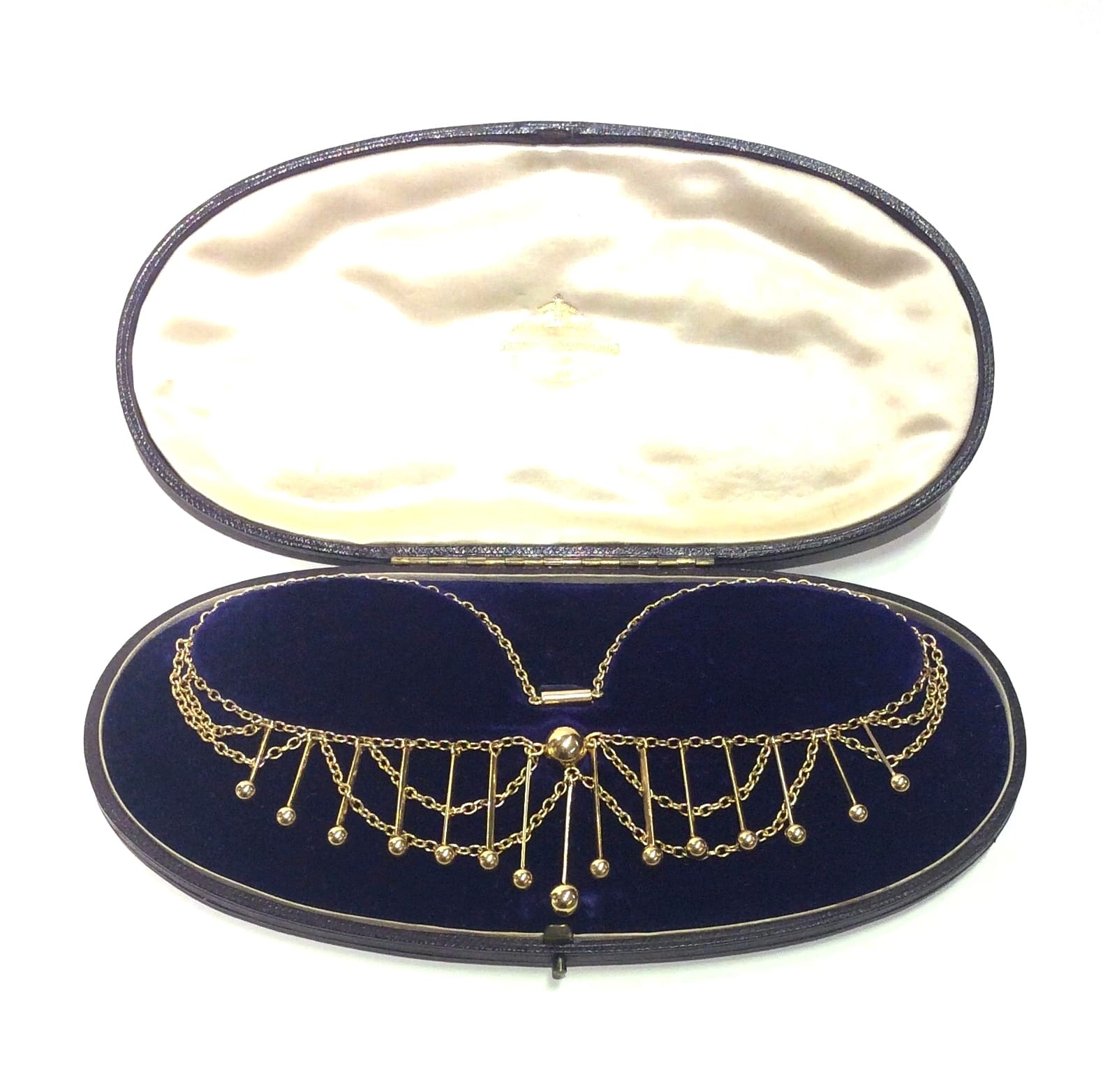 Antique Yellow Gold Evening Dress Necklace