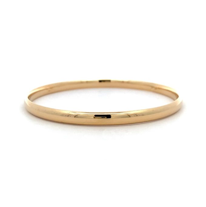 9 Carat Yellow Gold Solid Court Bangle