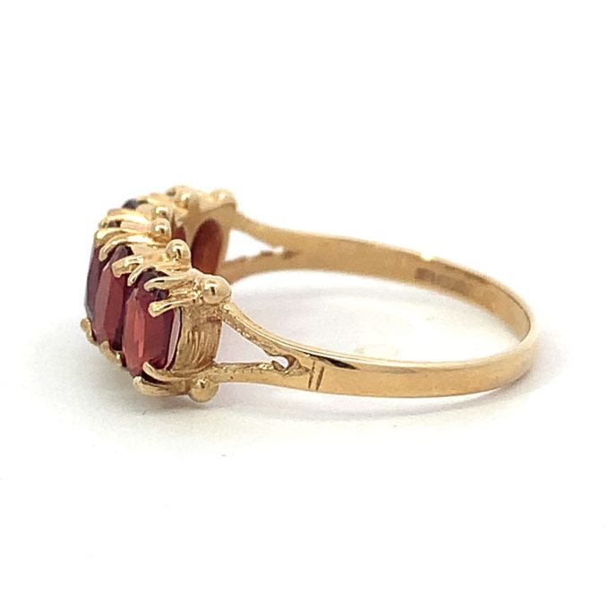Vintage Garnet Five Stone Ring