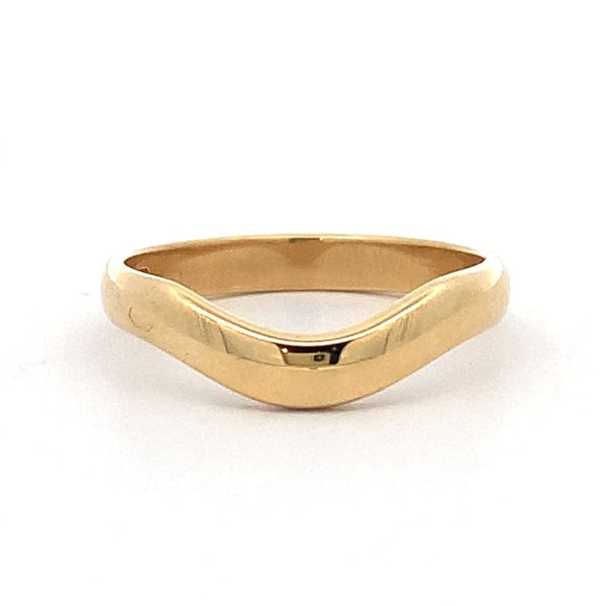 Ladies Yellow Gold Shaped Band