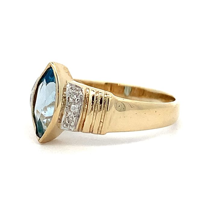 Marquise Topaz and Diamond Dress Ring