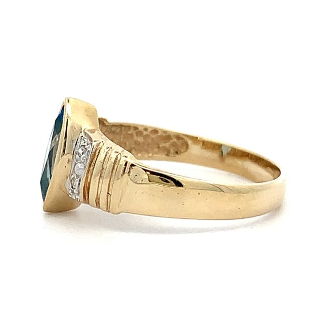 Marquise Topaz and Diamond Dress Ring