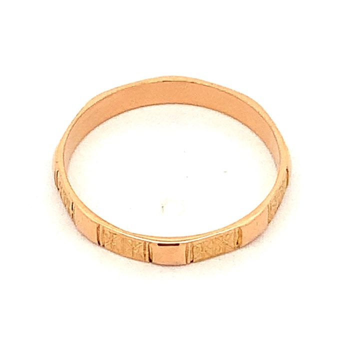 Vintage 22ct Rose Gold Patterned Band