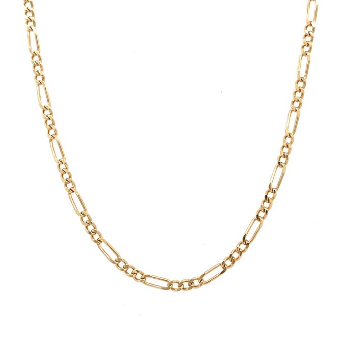 9ct Gold Figaro Chain - 16"