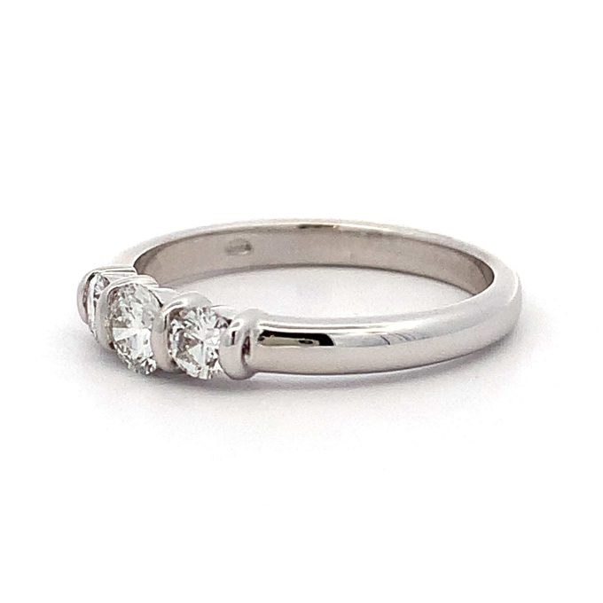 White Gold Diamond Trilogy Ring