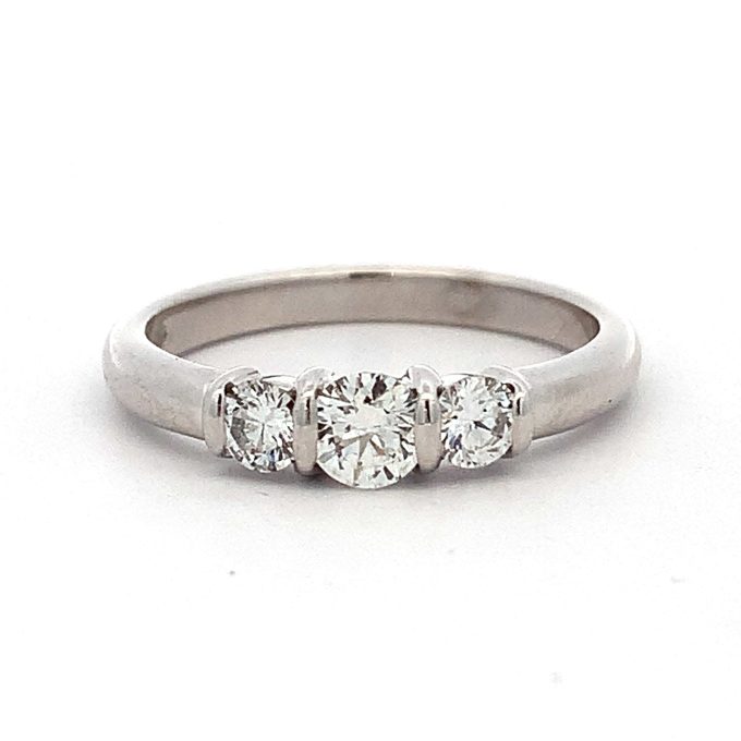 White Gold Diamond Trilogy Ring
