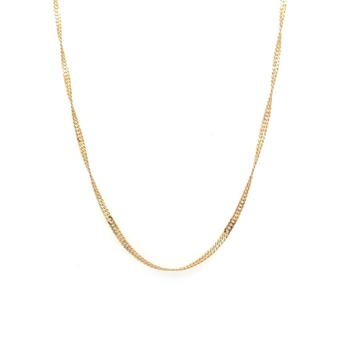 9ct Gold Twist Chain - 16 Inch