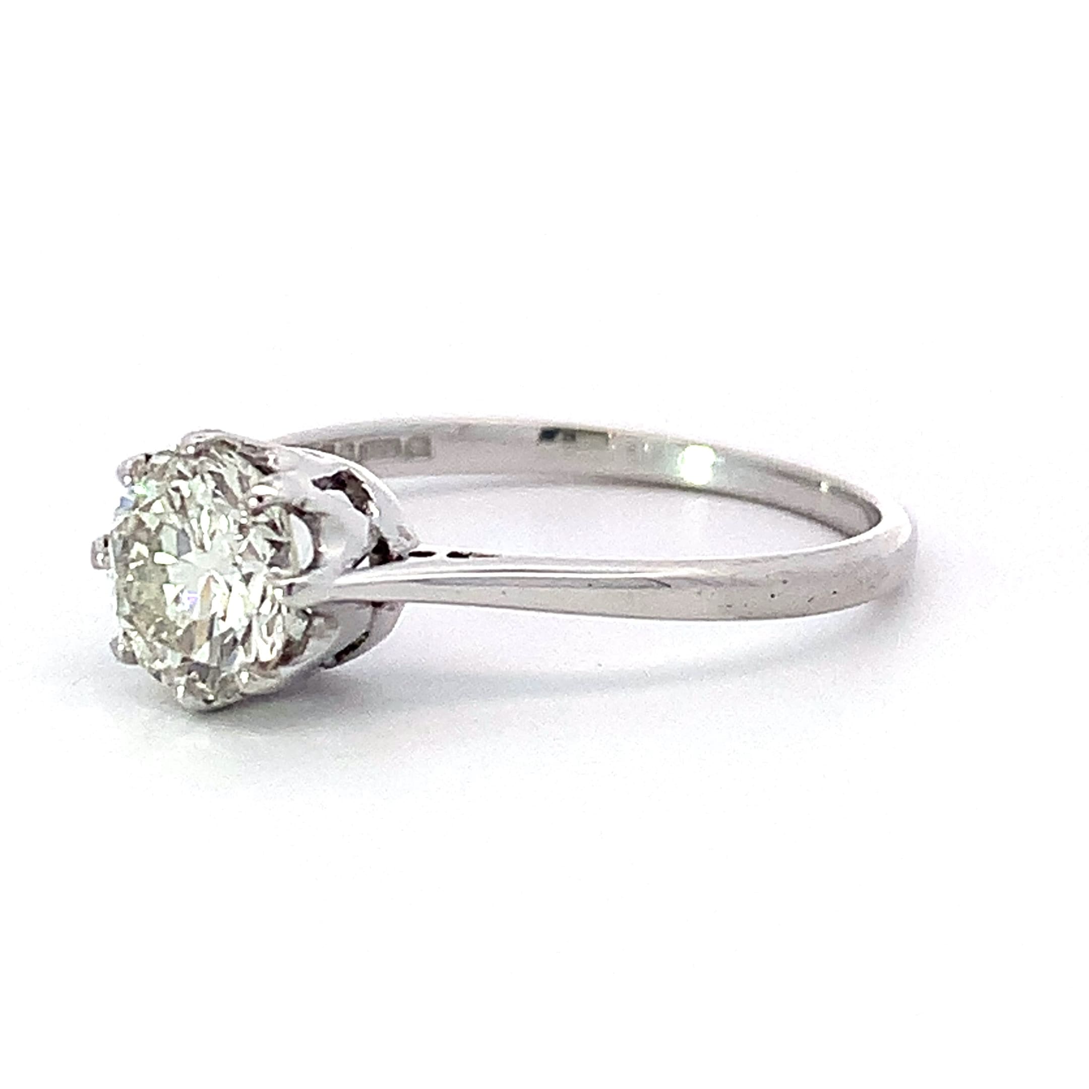 1.00ct Diamond White Gold Solitaire Ring