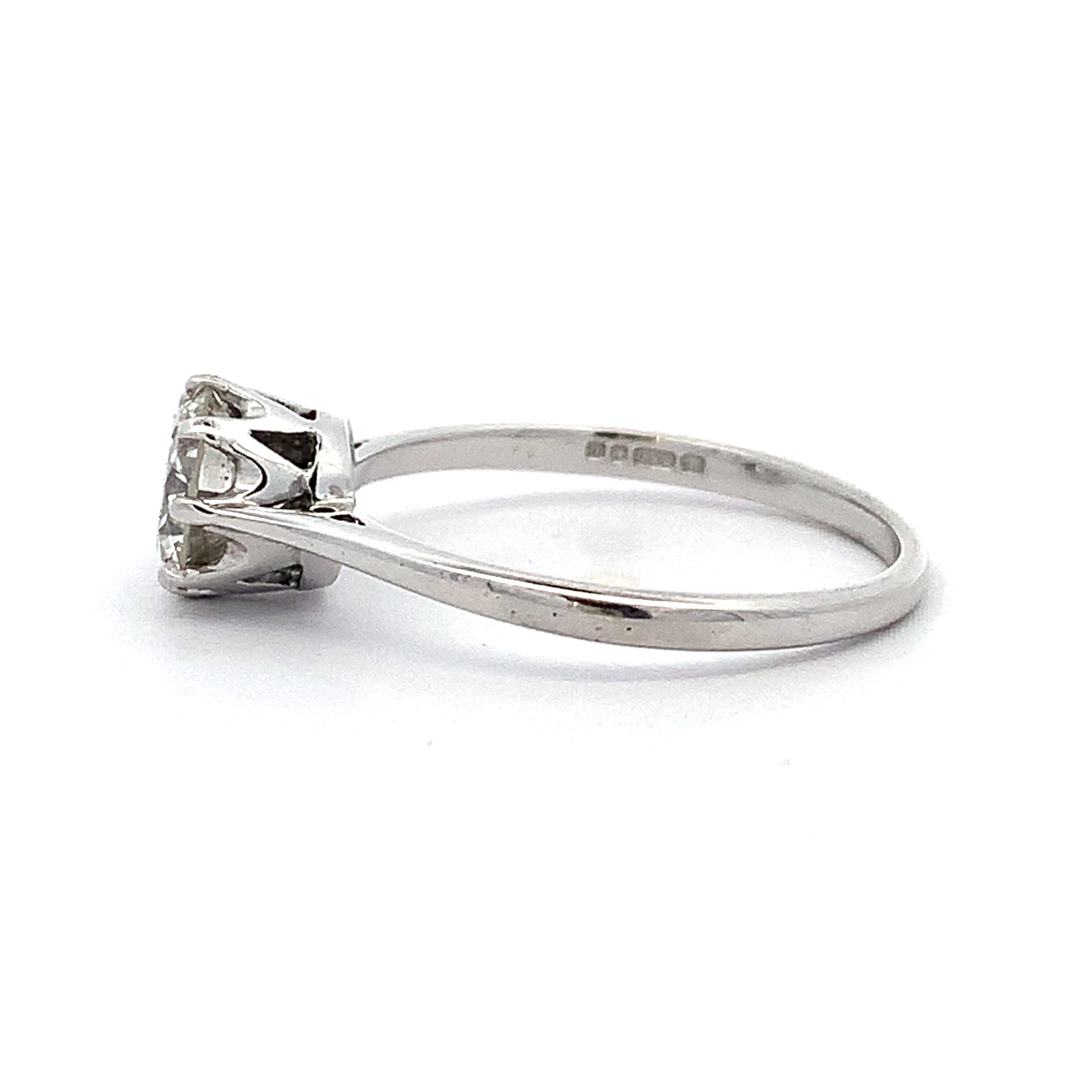 1.00ct Diamond White Gold Solitaire Ring