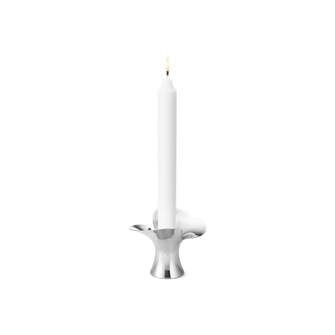Georg Jensen Bloom Taper Candleholders - Pair