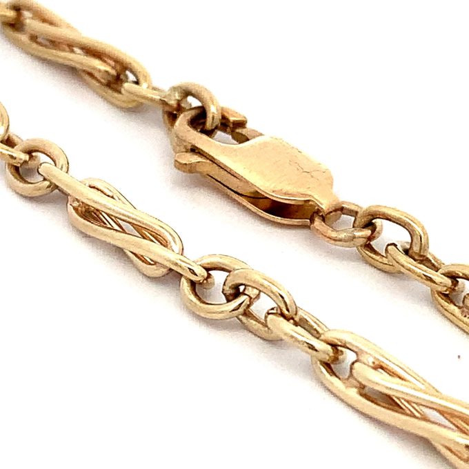 9ct Yellow Gold Fancy Twist Link Bracelet