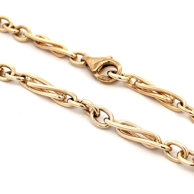 9ct Yellow Gold Fancy Twist Link Bracelet