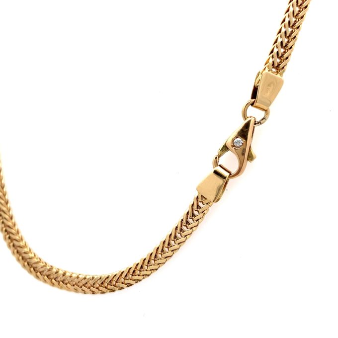 18ct Gold Herringbone Chain - 18"