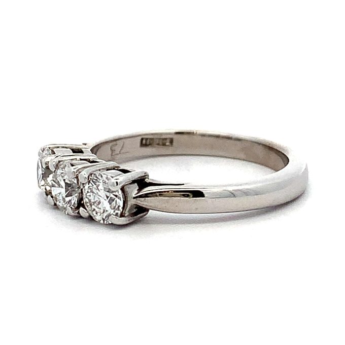 0.75ct Diamond White Gold Trilogy Ring