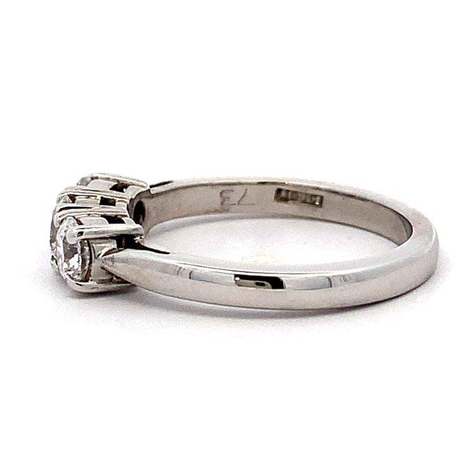 0.75ct Diamond White Gold Trilogy Ring