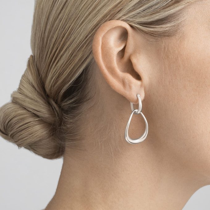 Georg Jensen Silver Offspring Drop Earrings