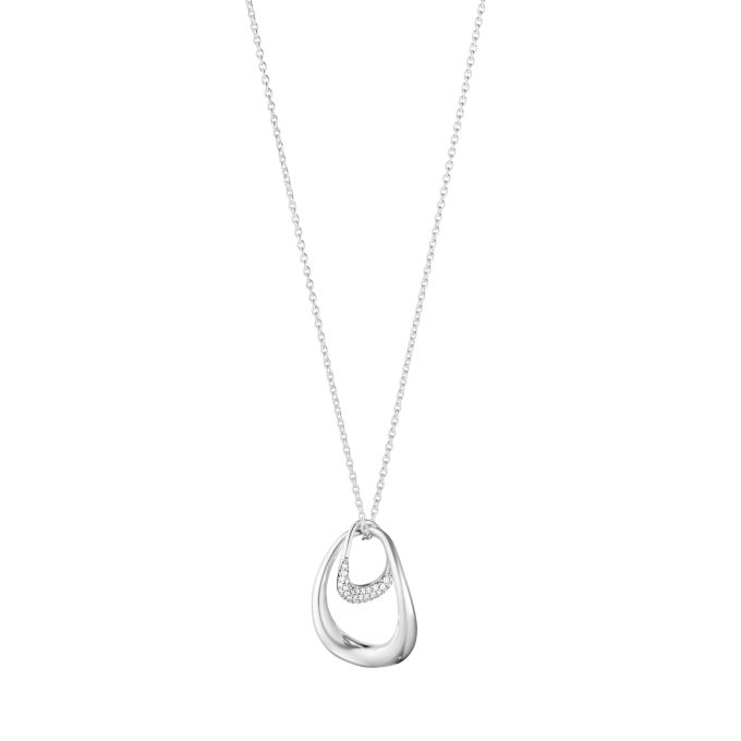 Georg Jensen Diamond Offspring Pendant Necklace