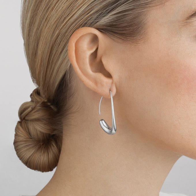 Georg Jensen Silver Offspring Open Hoops