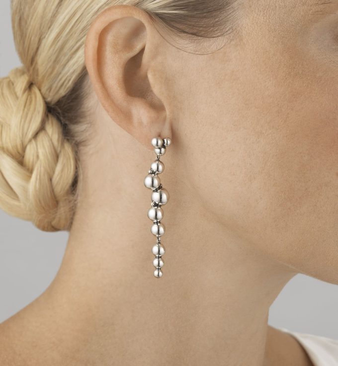 Georg Jensen Moonlight Grapes Long Drop Earrings