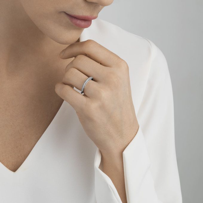 Georg Jensen Offspring Diamond Pave Ring