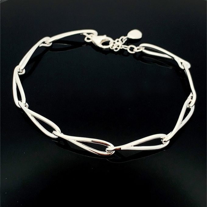 Silver Loop Link Bracelet