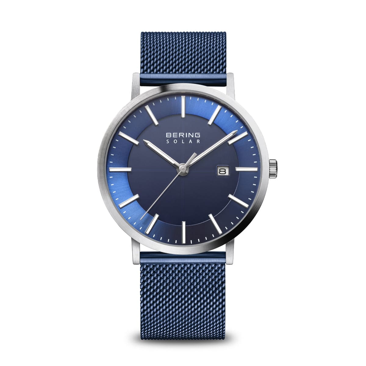 Bering Blue Mesh Gents Solar Watch 15439-307