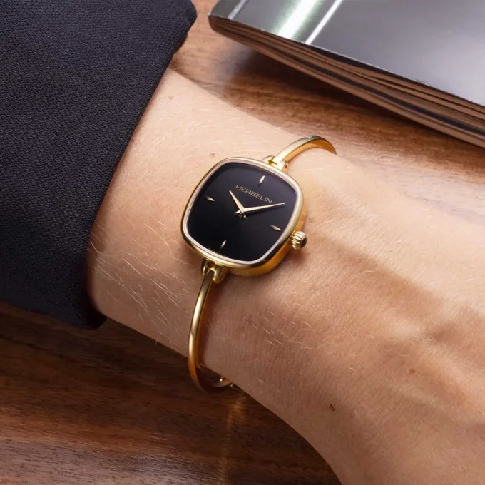Herbelin Ladies Fil Square Bangle Watch 17207BP14