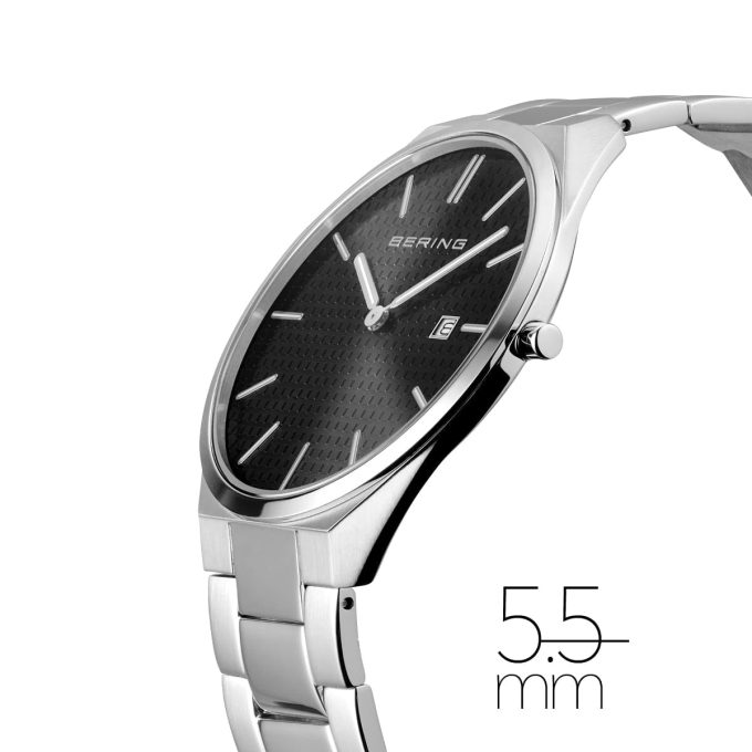 Bering Black Dial Ultra Slim Gents Watch 17240-702