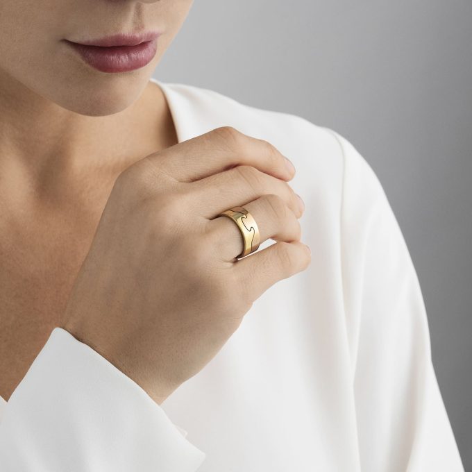 Georg Jensen Fusion End Ring Yellow Gold