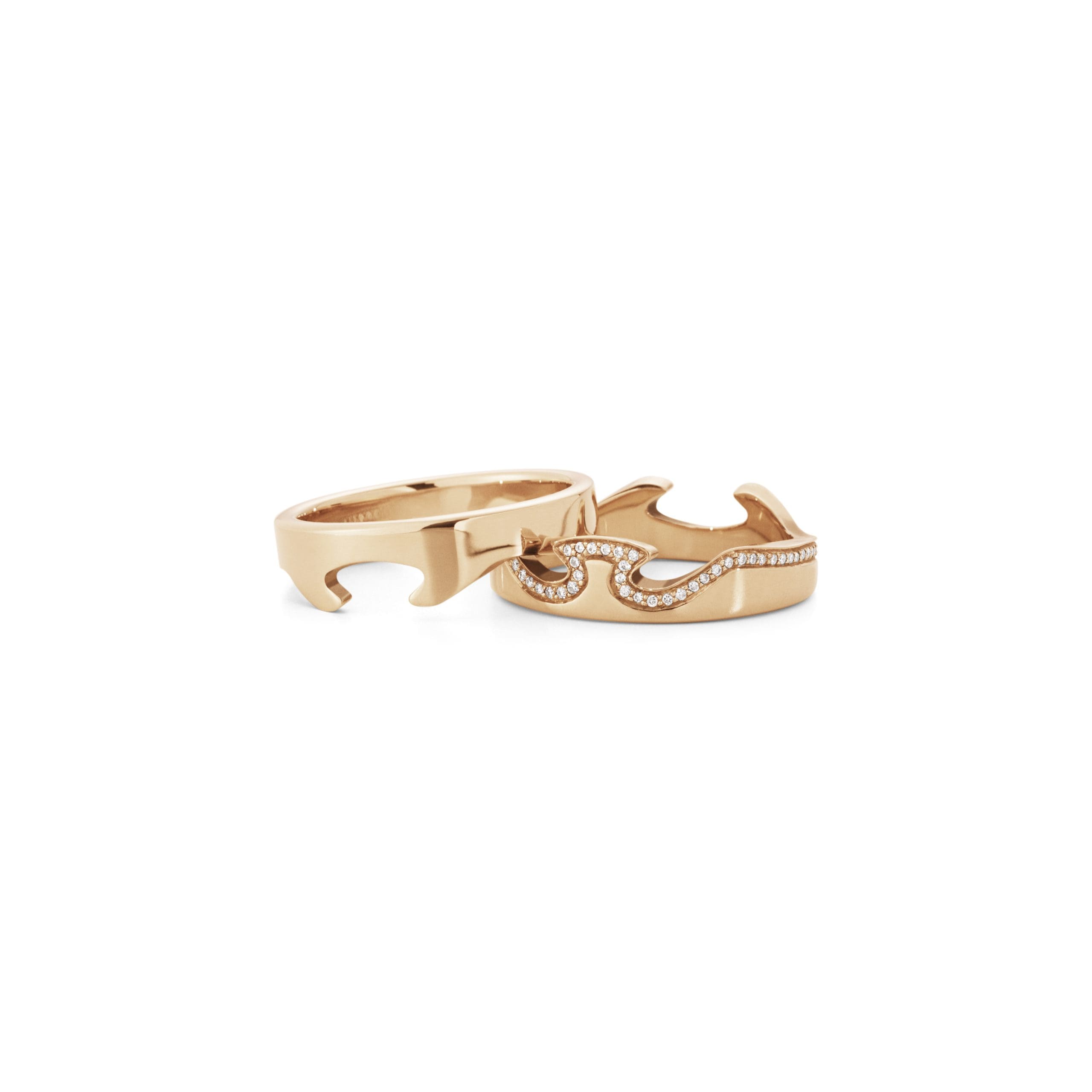 Georg Jensen Fusion End Ring Diamond 18ct Rose Gold
