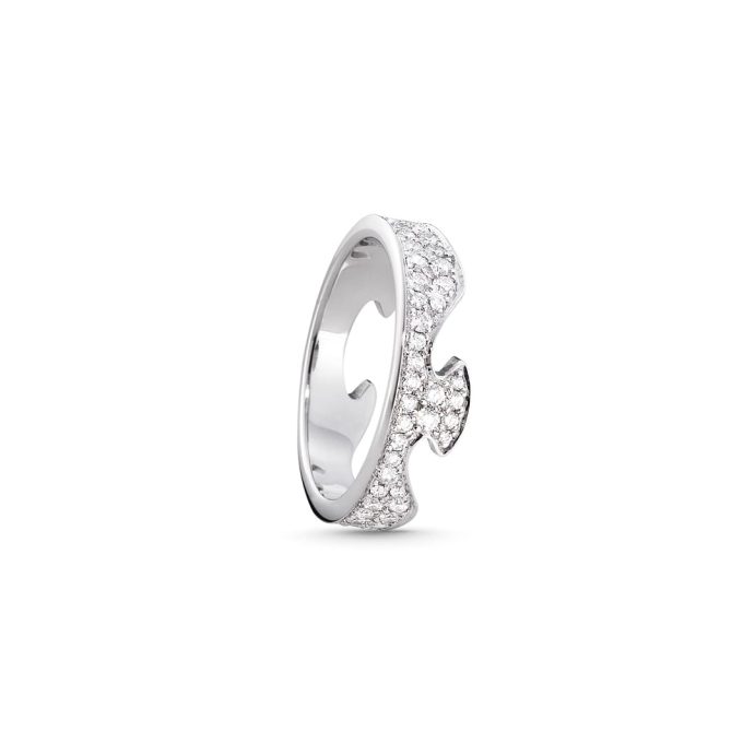 Georg Jensen Fusion End Ring Diamond 18ct White Gold