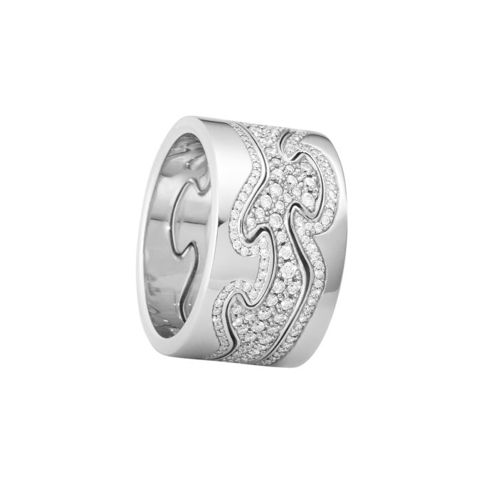 Georg Jensen Fusion End Ring Diamond 18ct White Gold