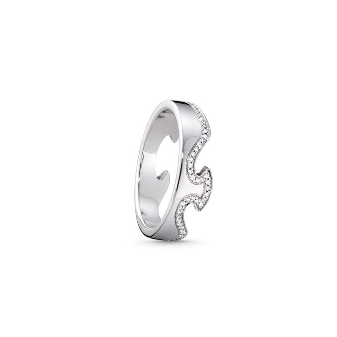Georg Jensen Fusion End Ring Diamond 18ct White Gold