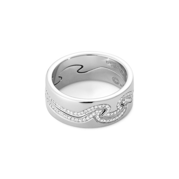 Georg Jensen Fusion End Ring Diamond 18ct White Gold