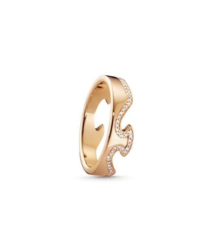 Georg Jensen Fusion End Ring Diamond 18ct Rose Gold
