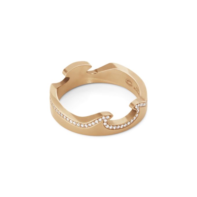 Georg Jensen Fusion End Ring Diamond 18ct Rose Gold