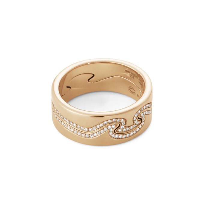 Georg Jensen Fusion End Ring Diamond 18ct Rose Gold