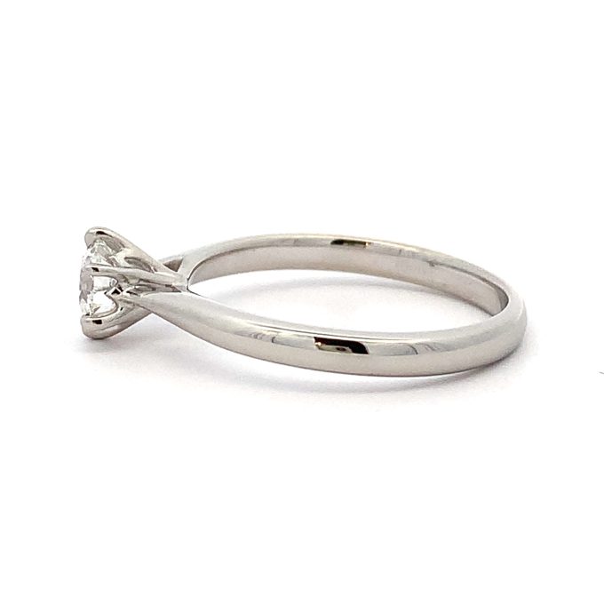 0.53ct Diamond Six Claw Platinum Solitaire Ring