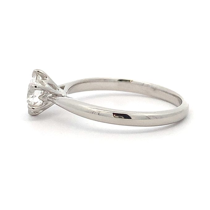 0.77ct Diamond Six Claw Platinum Solitaire Ring