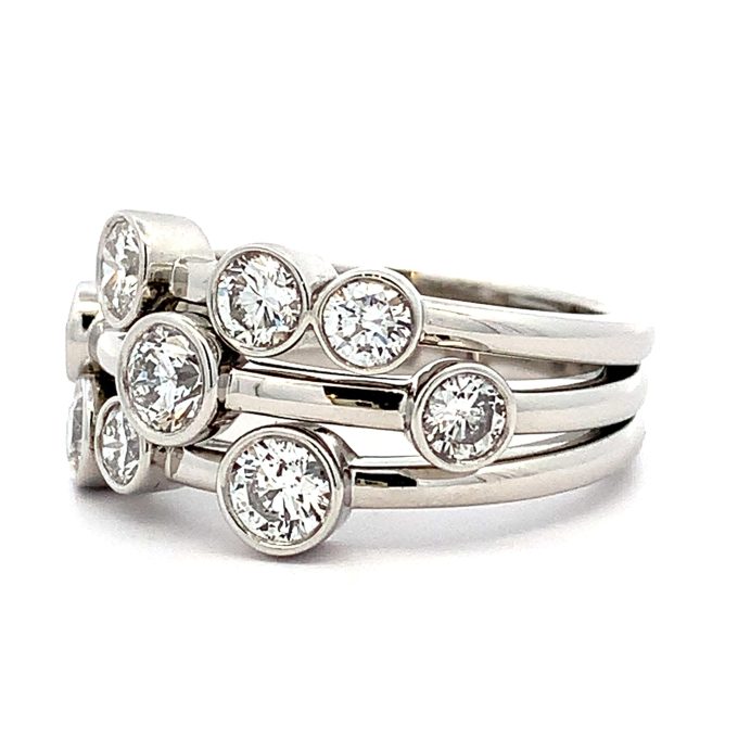 1.60ct Diamond Platinum Bubble Ring
