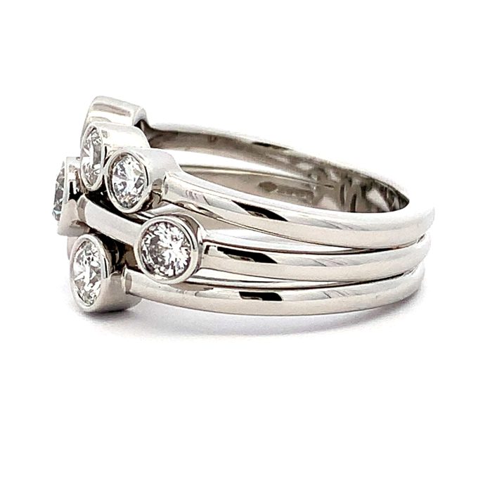 1.60ct Diamond Platinum Bubble Ring