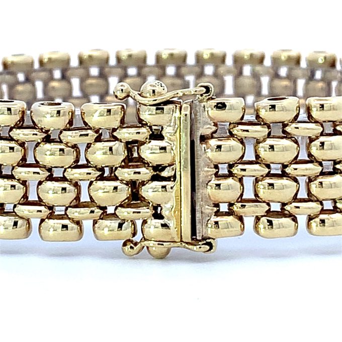 9 Carat Gold Brick Link Bracelet