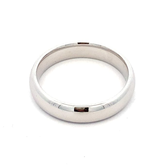 18ct White Gold Gents 5mm Court Wedding Band