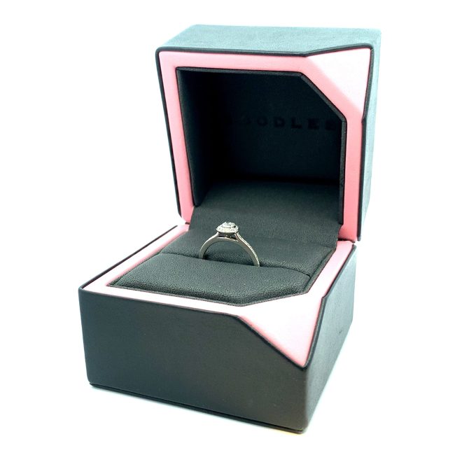 Boodles Diamond Halo Platinum Solitaire Ring