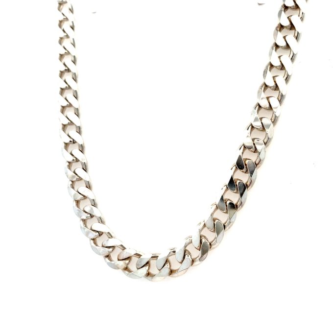 Heavy Weight Silver Curb Chain - 22"