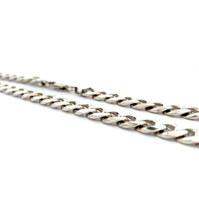 Heavy Weight Silver Curb Chain - 22"