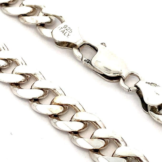 Heavy Weight Silver Curb Chain - 22"