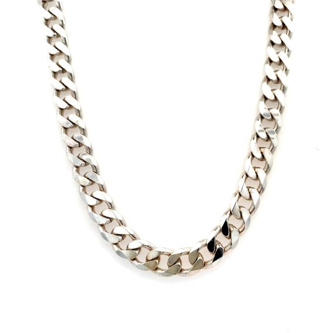 Heavy Weight Silver Curb Chain - 22"