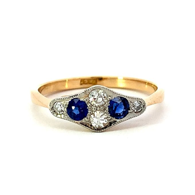 Sapphire and Diamond Vintage Ring